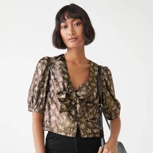 & Other Stories Metallic Blouse